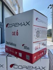 Coremax 23305 23AWG ECO DIŞ ORTAM PE/CCA 305M CAT6 KABLO siyah renk