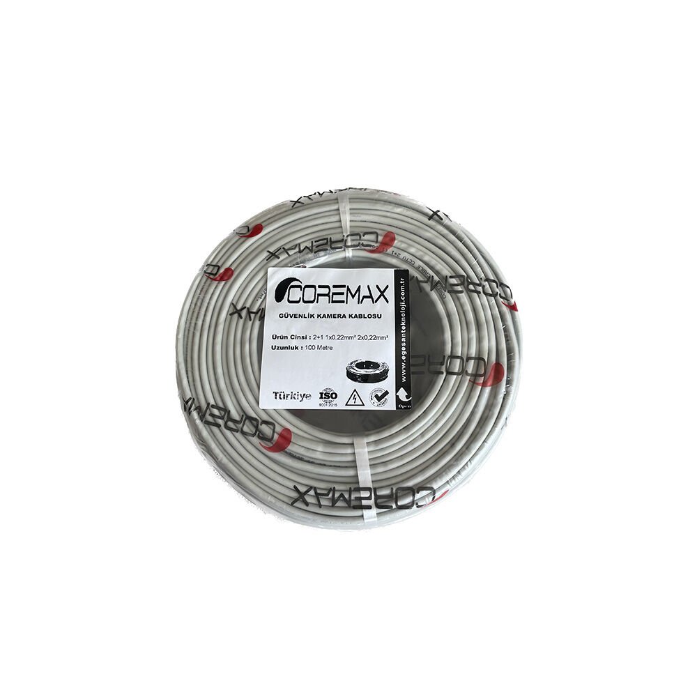 Coremax 100m 2+1 0.22mm Cctv Kablosu