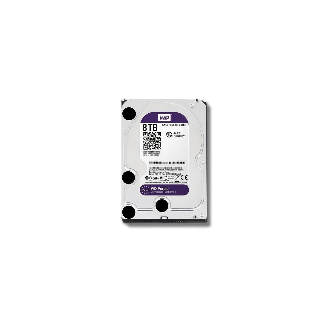 8 TB WD 3.5 PURPLE SATA3 5400RPM 64MB WD10PURZ  7/24 GUVENLIK ST8000VX010 (3 YIL RESMI DIST GARANTILI)