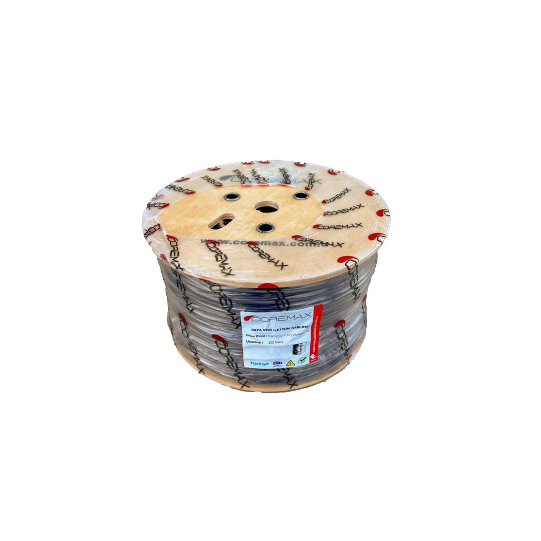 Coremax 60305/PE CAT6 23AWG 305M MAKARA(SİYAH RENK)İNT SAĞLAYICILARINA ÖZEL