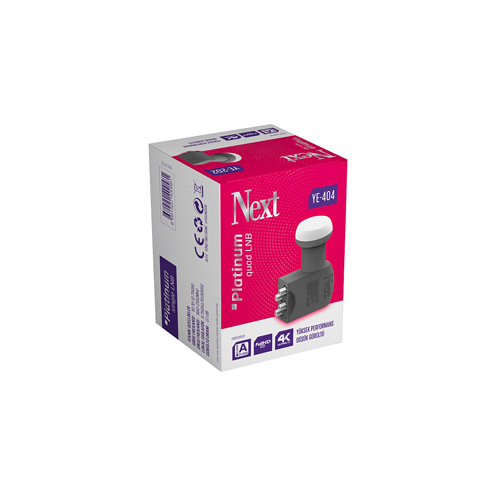 Next YE-404 Platinum Quad Lnb 0.1db Full HD 4K