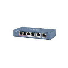 Hikvision DS-3E0106HP-E 4 Port Yönetilemez PoE Switch