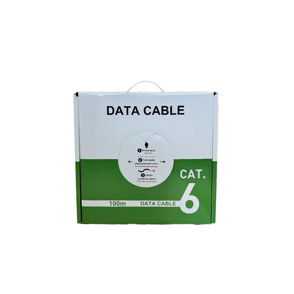 Coremax 24100 23AWG İÇ ORTAM ECO/CCA 100M CAT6 KABLO gri renk