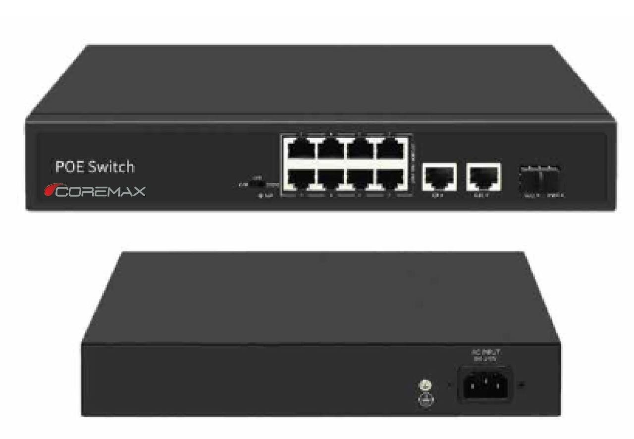 Coremax CXS-8P2U1S FİBER 8 PORT POE