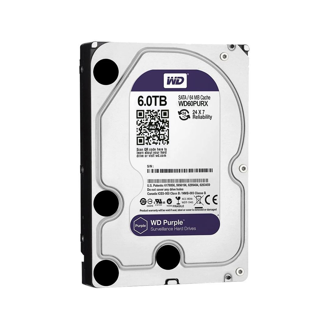 6 TB WD 3.5 PURPLE SATA3 5400RPM 256MB 7/24 GUVENLIK WD64PURZ