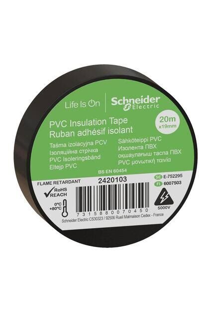 Schneider 19mm 20mt. Pvc Elektrik izole Bant Siyah