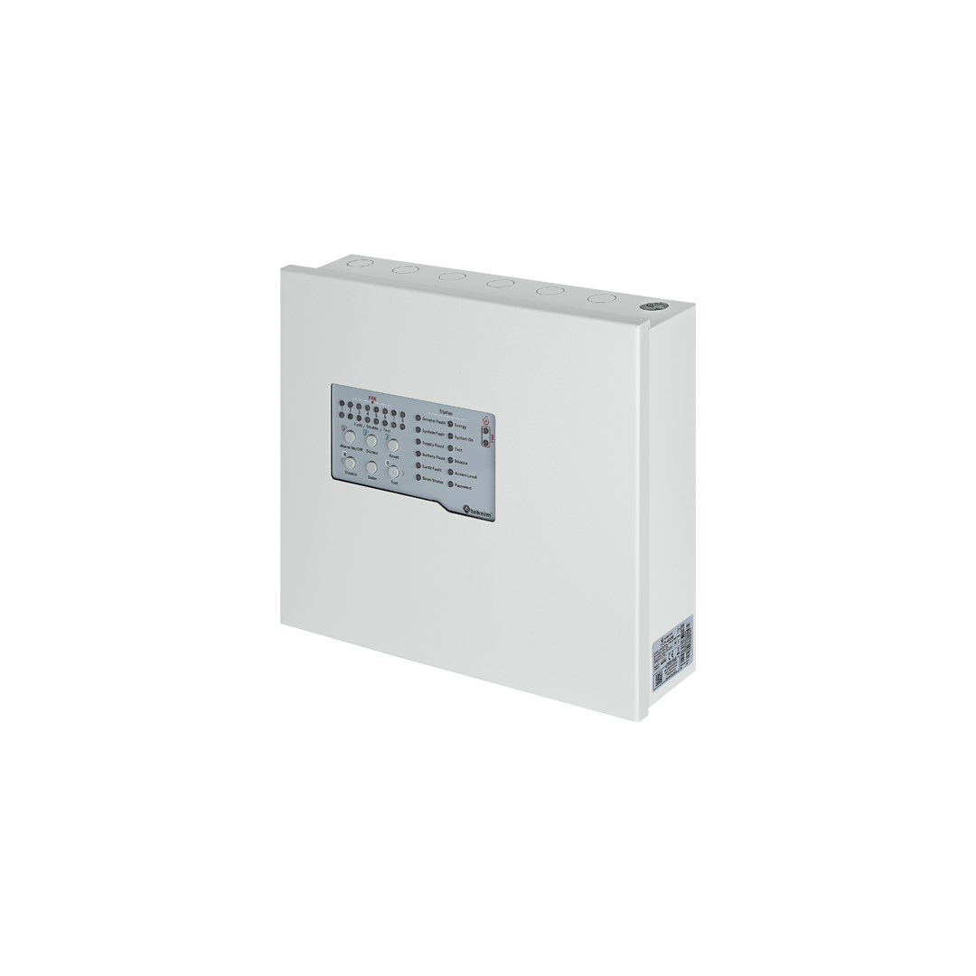 Teknim TFP-4408 8 Bölgeli Konvansiyonel Yangın Alarm Paneli (Metal Kasa)