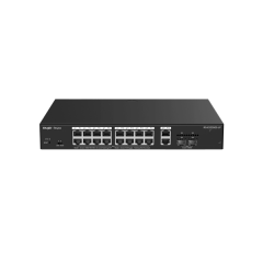 Reyee RG-ES220GS-LP 20 Portlu, 10/100/1000 Gigabit, Yönetilebilir Switch, 2 SFP, 2 Gigabit RJ45 Uplink, 16 Port PoE+ (130W)