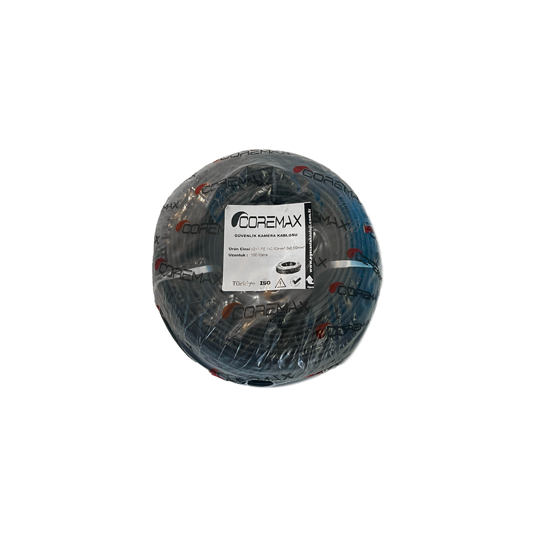 Coremax 100m 2+1 0.50mm Yeraltı CCTV Kablo