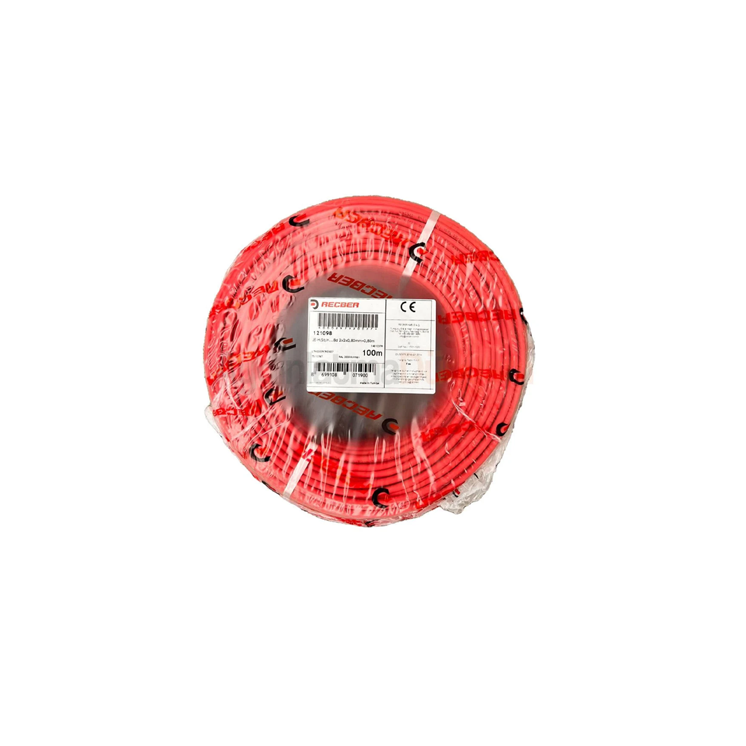 Reçber Kablo J-H(St)H...Lg 2x2x0,80+0,80 Yangın Alarm Kablosu Halogen Free 100 Metre