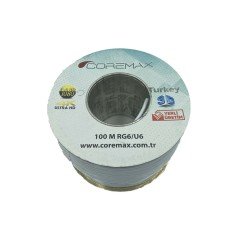 Coremax Rg6/U6 64 Tel 100 mt Trishield Anten/Uydu Kablosu