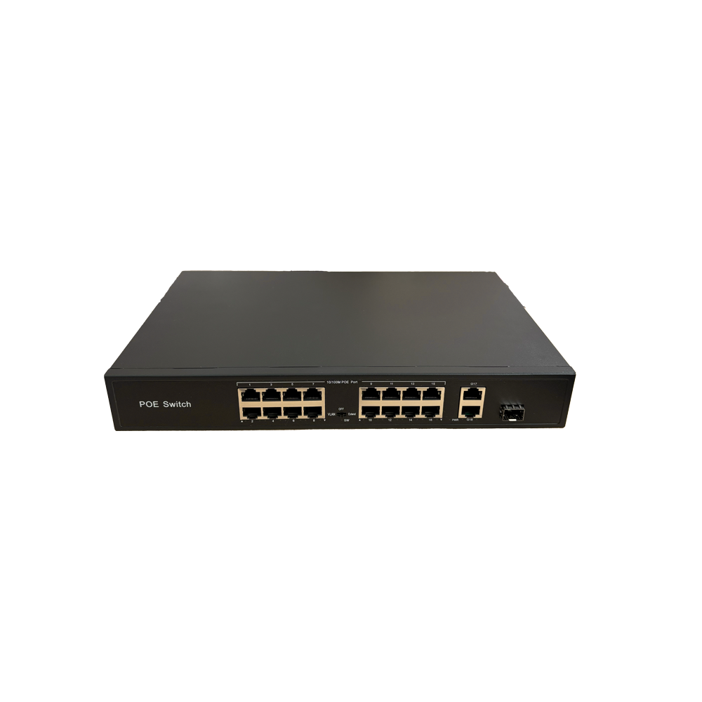 Coremax CXS-16P2U1S-16 PORT POE 2 Uplink Gigabit  1 Uplink SFP-200W