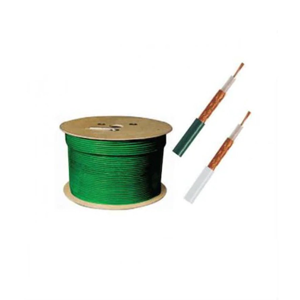 Coremax Rg6/U6 80 Tel 100 mt Trishield Anten/Uydu Kablosu YEŞİL