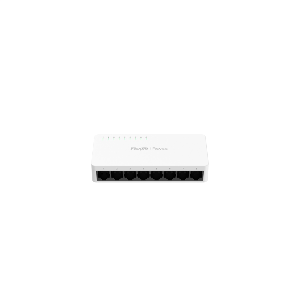 Reyee RG-ES08 8 Portlu, 10/100 Fast Ethernet, Tak Çalıştır Switch, Plastik Kasa