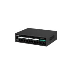 Reyee RG-ES110FG-P 10 Portlu, 10/100 Fast Ethernet, Tak Çalıştır Switch, 2 Gigabit Uplink, 8 Port PoE+ (110W)