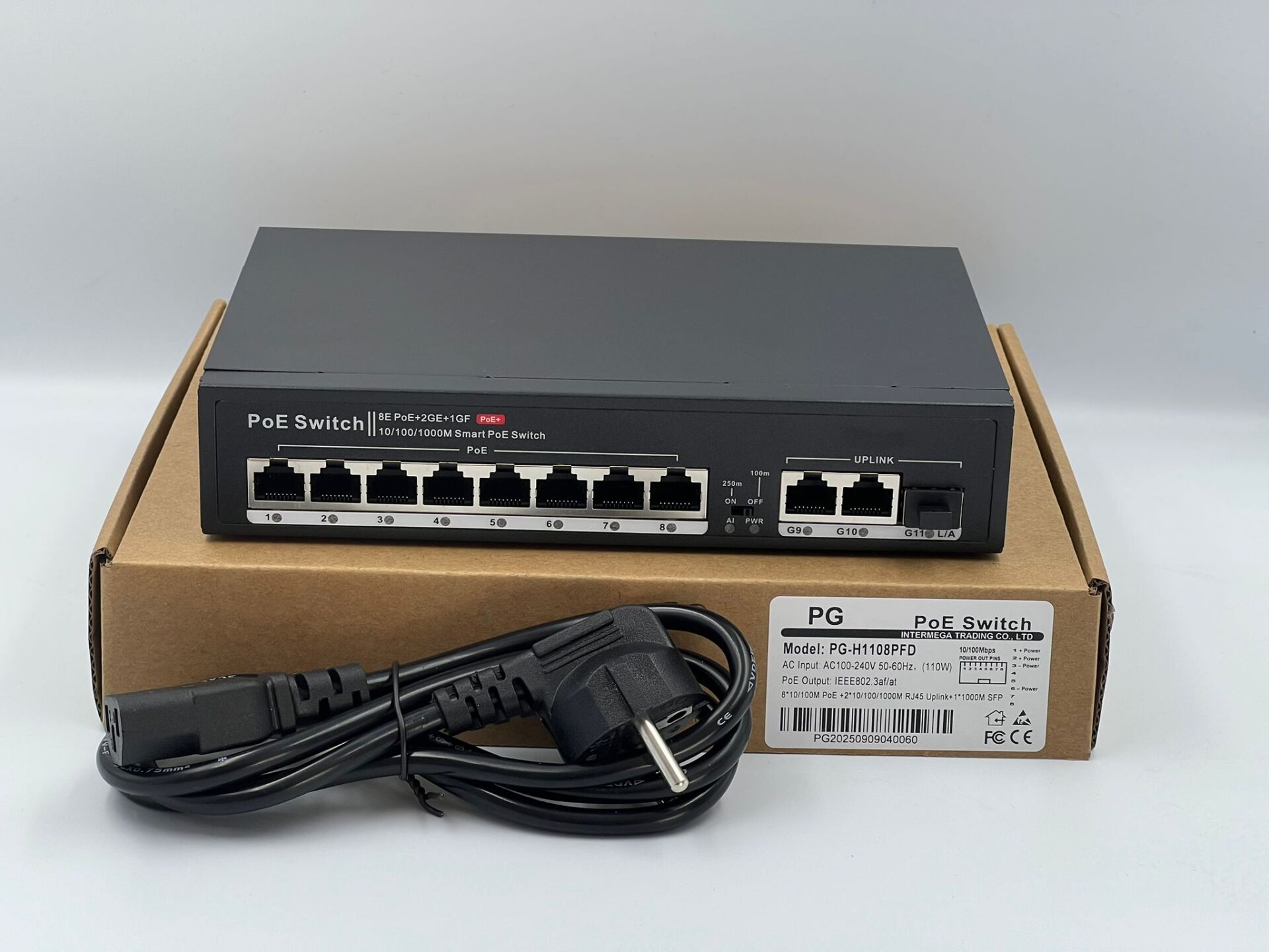 COREMAX CXS-PG 8 PORT POE SWİTCH SFP 2UPLİNK+1 SFP PG-H1108PFD FULL GİGABİT-