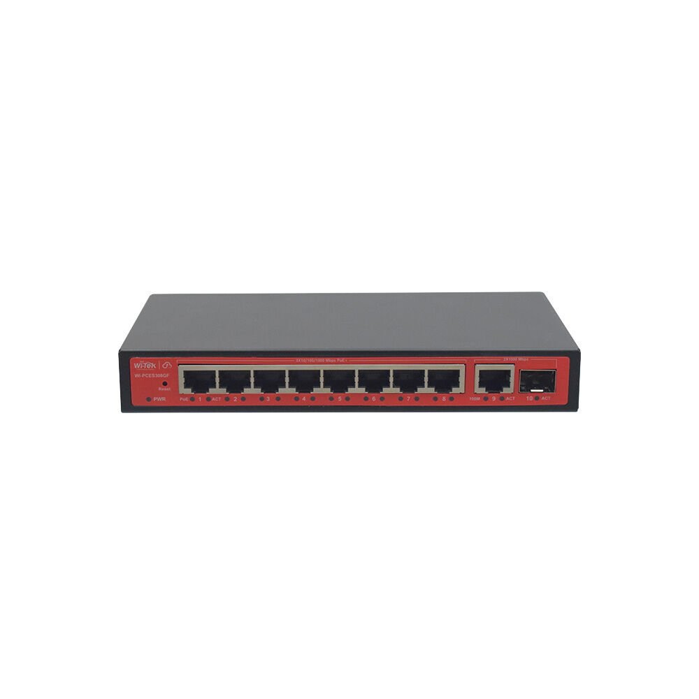 Wi-Tek WI-PCES308GF 1 Gigabit SFP uplink Cloud Easy Smart PoE Switch