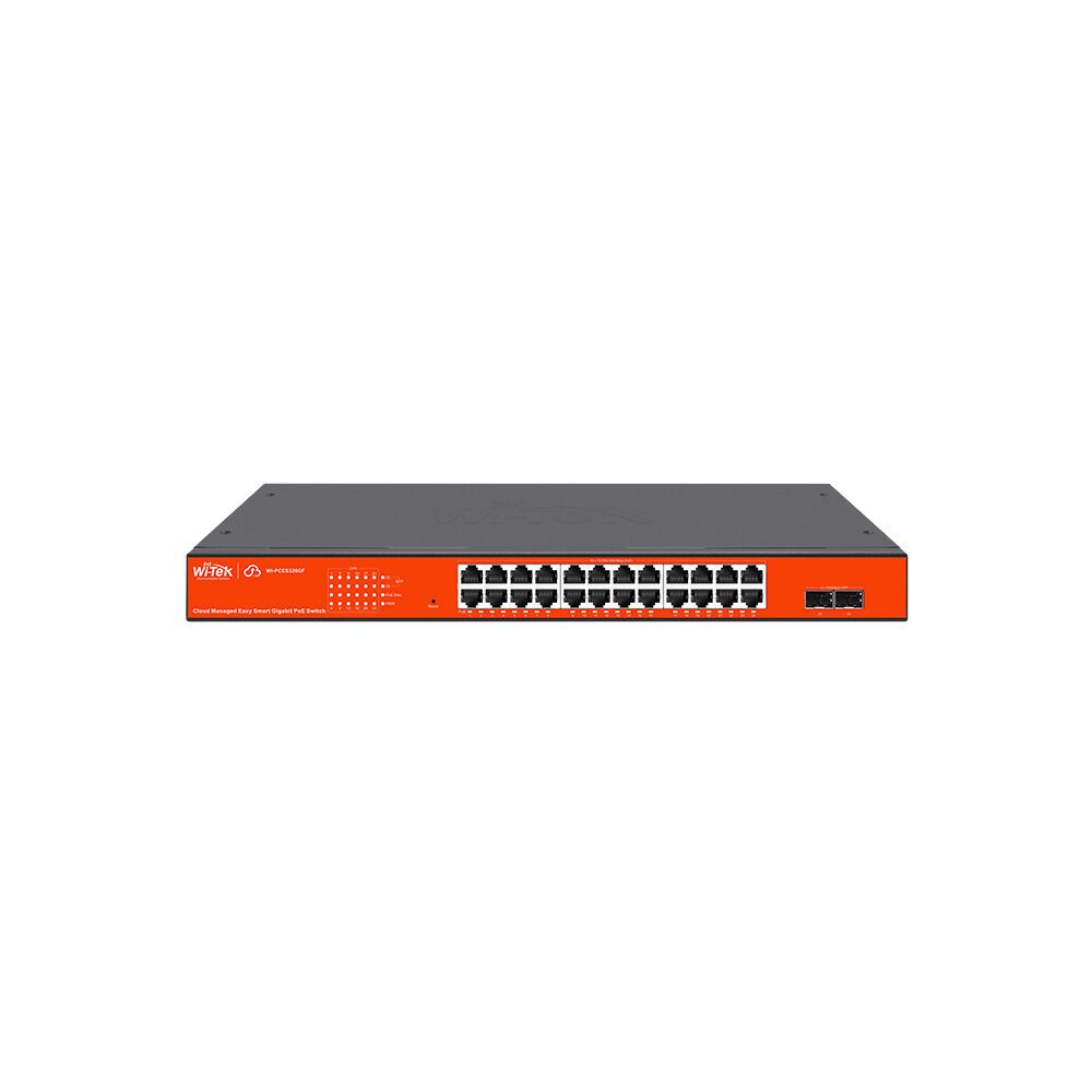 Wi-Tek WI-PCES326GF  2*1000Mbps SFP Slots Cloud Easy Smart PoE Switch