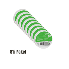 Schneider Elektrik Bandı 20mx19mm Beyaz 8'li Paket