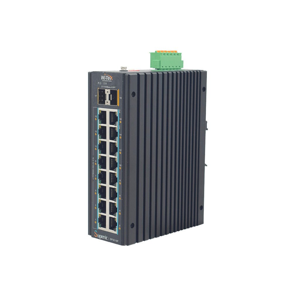 Wi-Tek SP3018F 16 Port Poe + 2 SFP Endüstriyel Switch