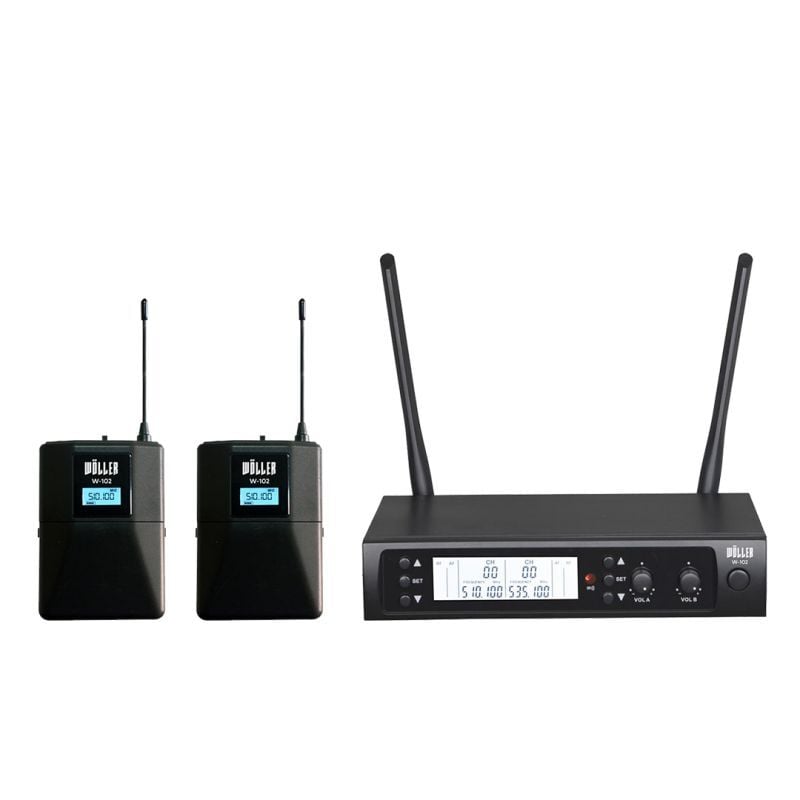 Wöller W-102YY Çift kanal yaka mikrafonu