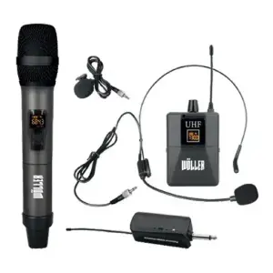 Wöller W-12EY Çift Kanallı Kablosuz El ve Yaka Mikrofonu Seti