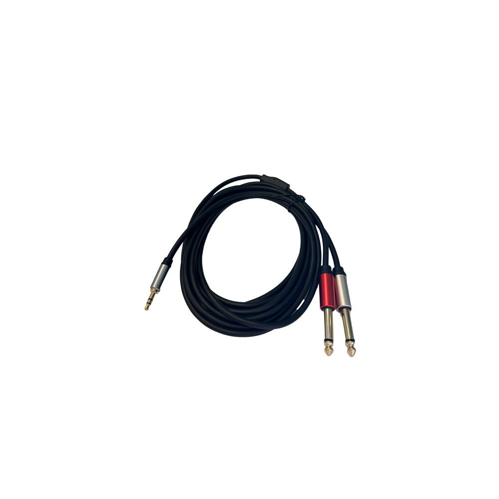 Chester 3.5 Male / 2*6.35 Male Mikrofon Kablosu 3 Metre