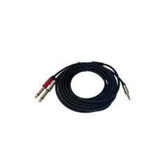 Chester 3.5 Male / 2*6.35 Male Mikrofon Kablosu 10 Metre