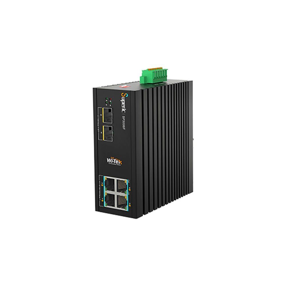 Wi-Tek SP3006FM 4 Port + 2 SFP Endüstriyel Switch