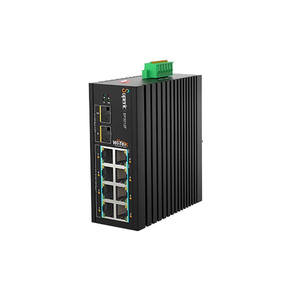 Wi-Tek SP3010FM 8 Port Poe + 2 SFP Endüstriyel Switch
