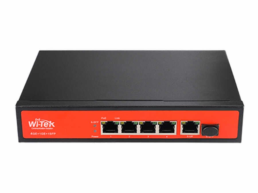 Wi-Tek WI-PS305GF 4GE+1GE+1SFP Fiber PoE Switch
