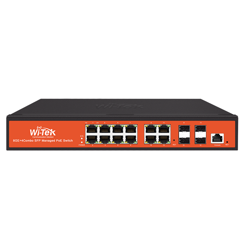 Wi-Tek WI-PMS312GF Yönetilebilir Poe Switch