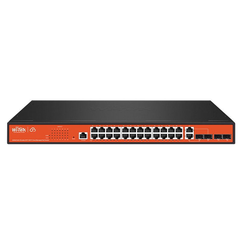 Wi-Tek WI-PMS328GF Yönetilebilir Poe Switch